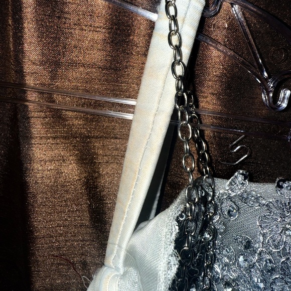 Andrea & Leo Couture
STYLE #MA103  Sz 10 Elegant Off-Shoulder Gray Evening Gown - Picture 8 of 17